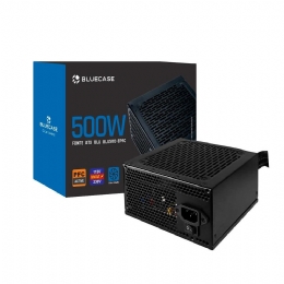 Fonte Bluecase BLU500-EPFC, 500W, PFC Ativo, Bivolt, com Cabo, Preto - BLU500-EPFCBX  - <font color="#808080"><FONT SIZE=-2>Este produto é vendido por Marvel e entregue por Marvel</FONT></font> -  -  - 29007x
