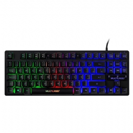 TECLADO GAMER DE MEMBRANA TKL LED RAINBOW - 27437