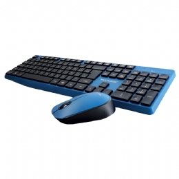TECLADO E MOUSE S/FIO AZUL E PRETO TC246 - 26738