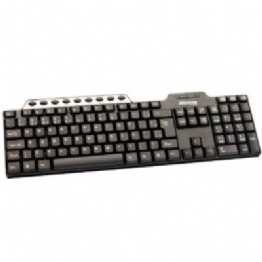 TECLADO USB MULTIMIDIA PRETO/PRATA - 24137