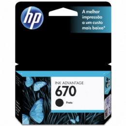 CARTUCHO HP (670) CZ113AB - PRETO 7.5ML - 20050