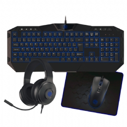 TECLADO USB E MOUSE, MOUSE PAD E FONE DE OUVIDO - 27628