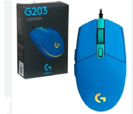 MOUSE LOGITECH GAMER COM FIO G203 AZUL RGB  - <font color="#808080"><FONT SIZE=-2>Este produto é vendido por Marvel e entregue por Marvel</FONT></font> -  -  - 29079x