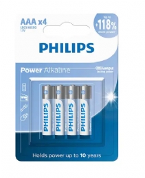 PILHA PHILIPS ALCALINA LR03 COM 04 PILHAS AAA  - <font color="#808080"><FONT SIZE=-2>Este produto é vendido por Marvel e entregue por Marvel</FONT></font> -  -  - 29081x